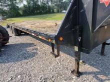 30' , 5FT DOVE, PJ FLATBED TRAILER, DUAL WHEEL TANDEM AXLE, W/ POP UP MEGA