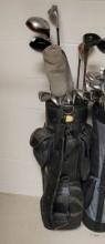 CADABAG LEATHER GOLF BAG WITH GOLF CLUBS