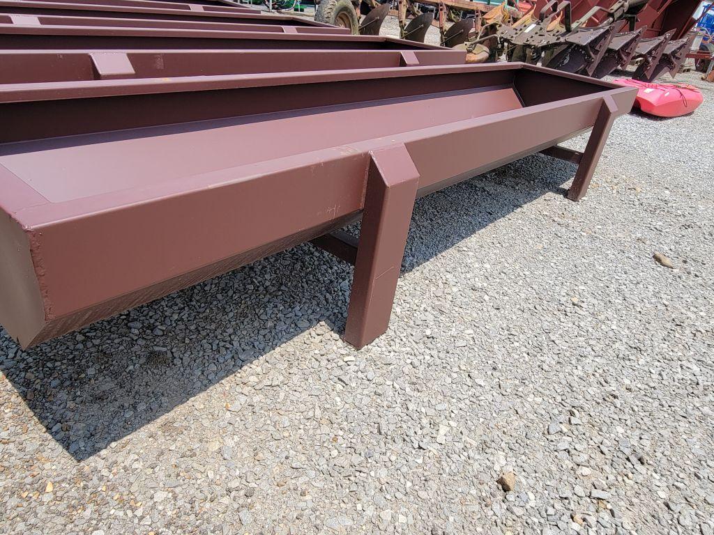 NEW 10' RED METAL FEED BUNK
