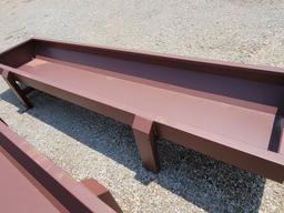 NEW 10' RED METAL FEED BUNK