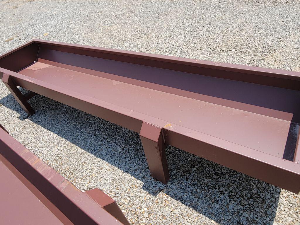 NEW 10' RED METAL FEED BUNK