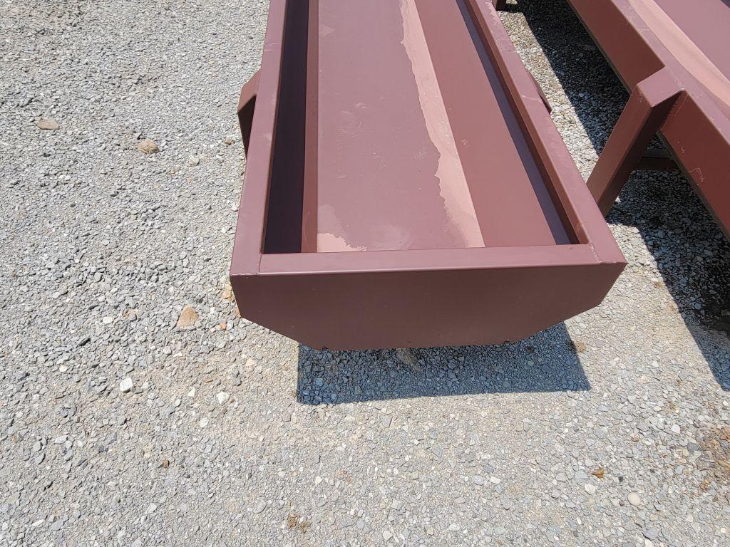 NEW 10' RED METAL FEED BUNK