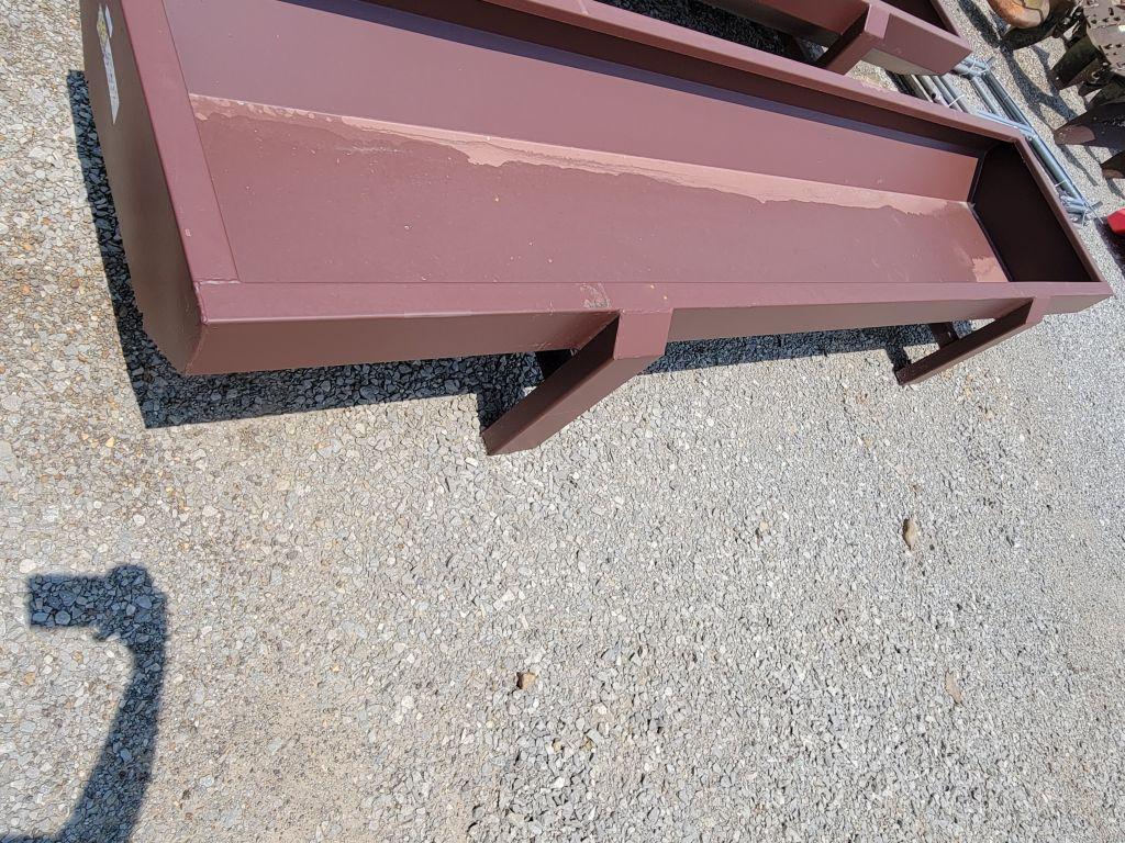 NEW 10' RED METAL FEED BUNK