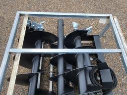 2025 JCT SKID STEER HYDRAULIC AUGER DRIVE AND BITS: 9", 12", 18" ALLOY BITS
