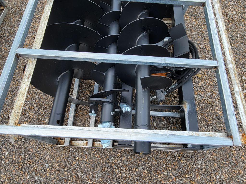 2025 JCT SKID STEER HYDRAULIC AUGER DRIVE AND BITS: 9", 12", 18" ALLOY BITS