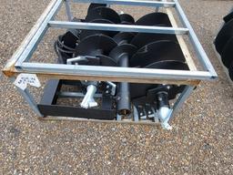 2025 JCT SKID STEER HYDRAULIC AUGER DRIVE AND BITS: 9", 12", 18" ALLOY BITS