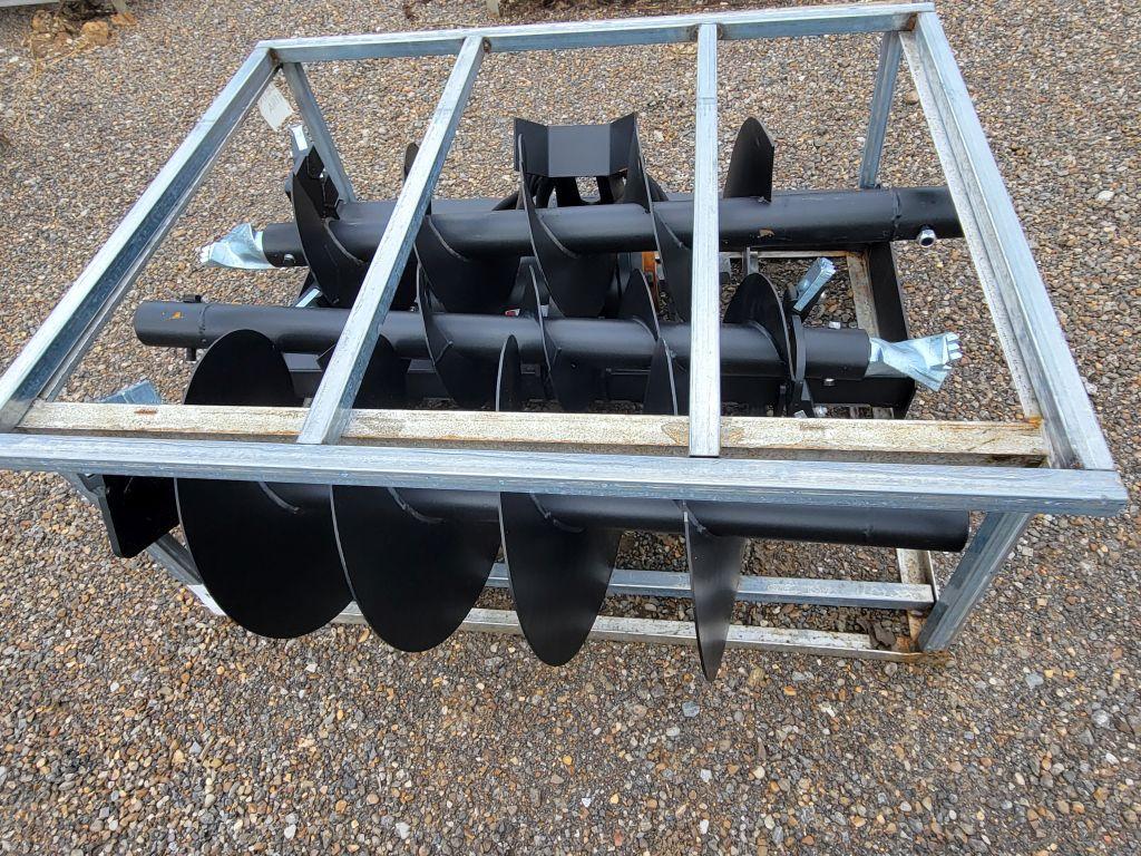 2025 JCT SKID STEER HYDRAULIC AUGER DRIVE AND BITS: 9", 12", 18" ALLOY BITS