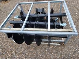 2025 JCT SKID STEER HYDRAULIC AUGER DRIVE AND BITS: 9", 12", 18" ALLOY BITS
