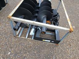 2025 JCT SKID STEER HYDRAULIC AUGER DRIVE AND BITS: 9", 12", 18" ALLOY BITS
