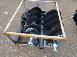 2025 JCT SKID STEER HYDRAULIC AUGER DRIVE AND BITS: 9", 12", 18" ALLOY BITS