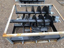 2025 JCT SKID STEER HYDRAULIC AUGER DRIVE AND BITS: 9", 12", 18" ALLOY BITS