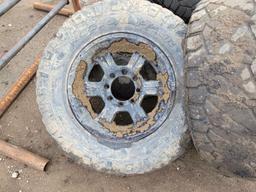 SET OF 4 WHEELS AND TIRES 295/70/18 FOR CHEVY 8 LUG