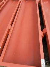 NEW RED 10' HEAVY DUTY METAL BUNK FEEDER, APPROX 225 LBS, 28" WIDE