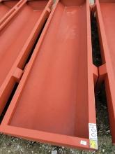 NEW RED 10' HEAVY DUTY METAL BUNK FEEDER, APPROX 225 LBS, 28" WIDE