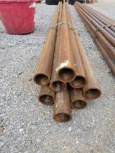 LOT OF 3" ROUND TUBING, APPROX 21 FT LONG, APPROX 8 PIECES