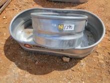 2 COUNTY LINE WATER CONTAINERS, 1 ROUND, 1 LONG GALVANIZED (GARAGE SELLOUT-