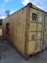 20' X 8' YELLOW SHIPPING CONTAINER 2007 SN:MEDU2069708
