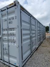 40' HIGH CUBE MULTI-DOOR CONTAINER 4 SODE DOORS, ONE END DOOR, LOCK BOX, SI
