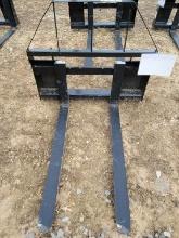 2025 MOWER KING SKID STEER FORKS, ADJUSTABLE QA, 4000LBS RATING, SN: SA2503