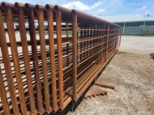NEW 24' HEAVY DUTY 2 7/8 FREE STANDING CORRAL PANELS (10)