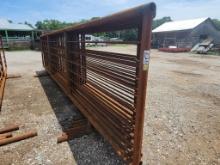 NEW 24' HEAVY DUTY 2 7/8 FREE STANDING CORRAL PANELS (9)