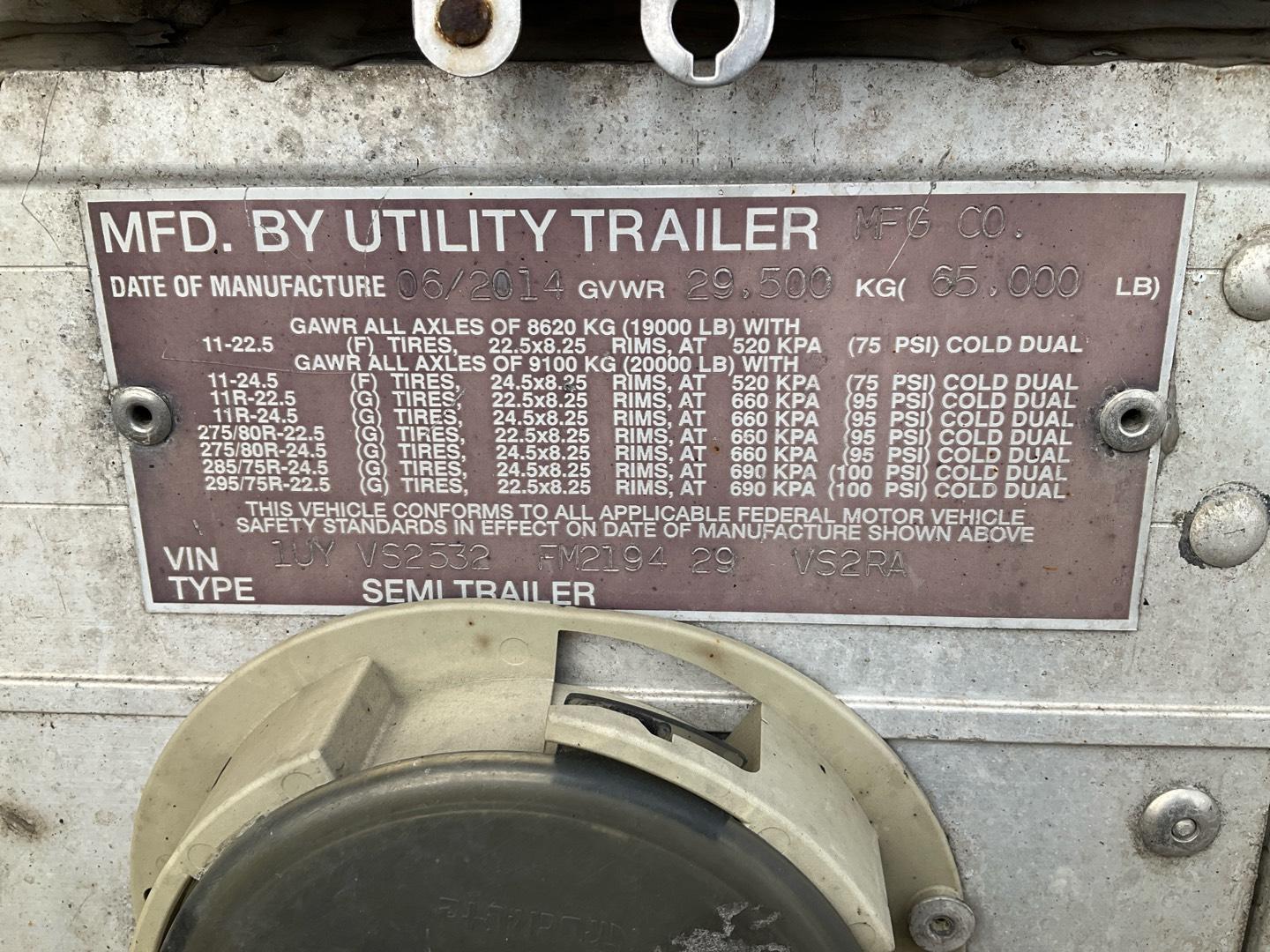 2015 UTILITY REEFER Serial Number: 1UYVS2532FM219429