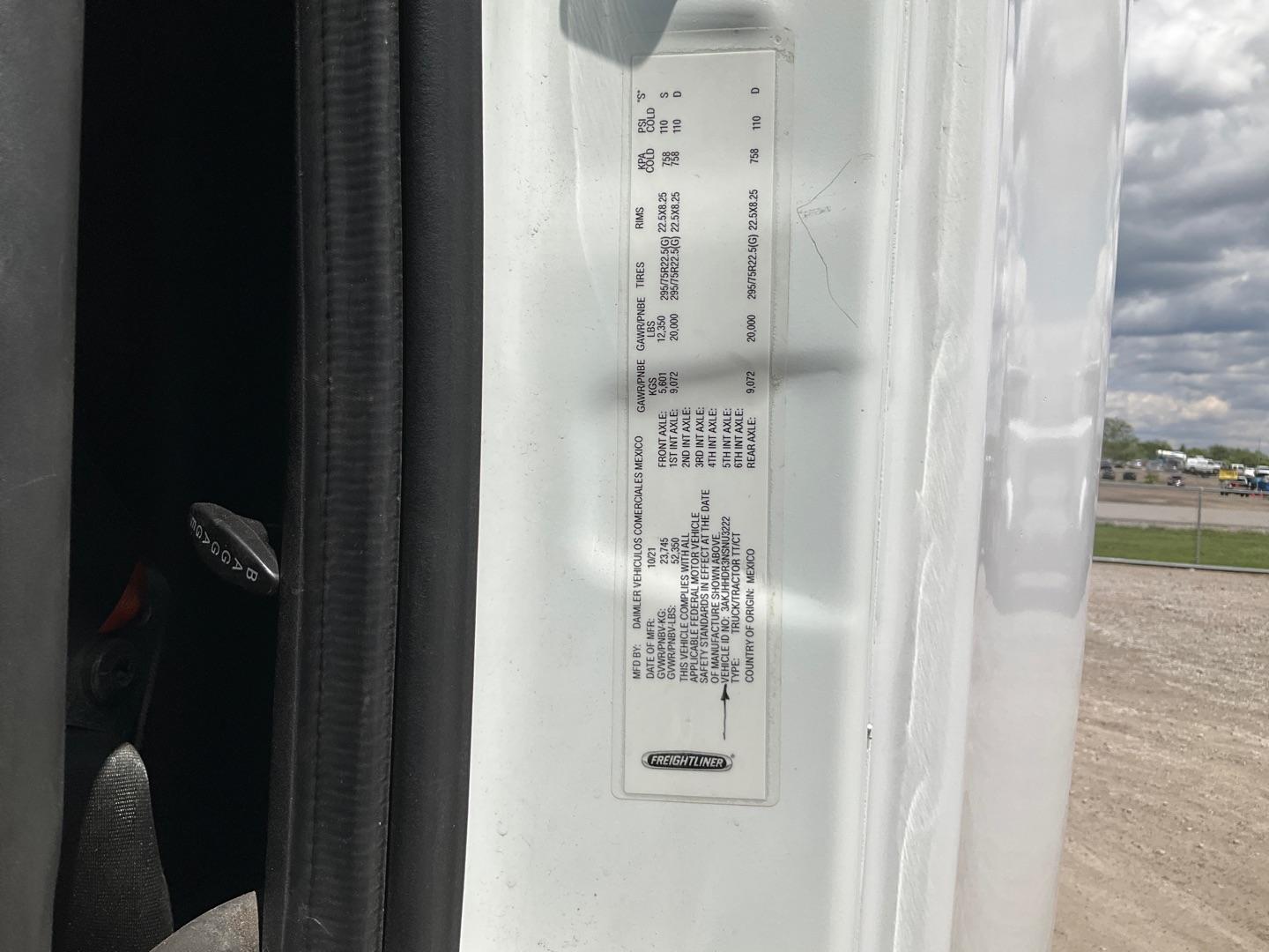 2022 FREIGHTLINER CASCADIA Serial Number: 3AKJHHDR3NSNU3222