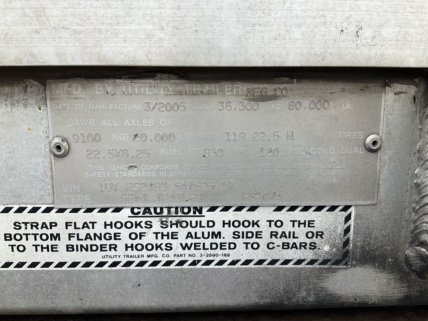 2006 UTILITY CONNESTOGA Serial Number: 1UYFS24836A762517