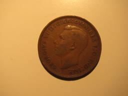 Foreign Coins: 1946 Great Britain 1 Penny