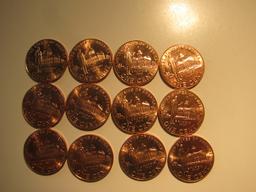 US Coins: 12xBU/Clean 2009-D pennies