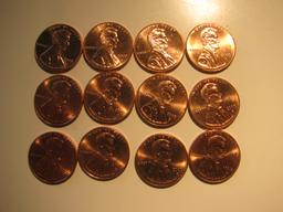 US Coins: 12xBU/Clean 2009-D pennies