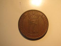 Foreign Coins: 1951 Norway 5 Ore