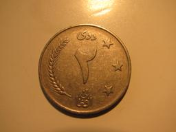 Foreign Coins: 1961 Afghanistan 2 Afghani