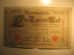 Foreign Currency: 1910 Germany 1,000 Mark