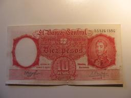 Foreign Currency: Argentina 10 Pesos (Crisp)