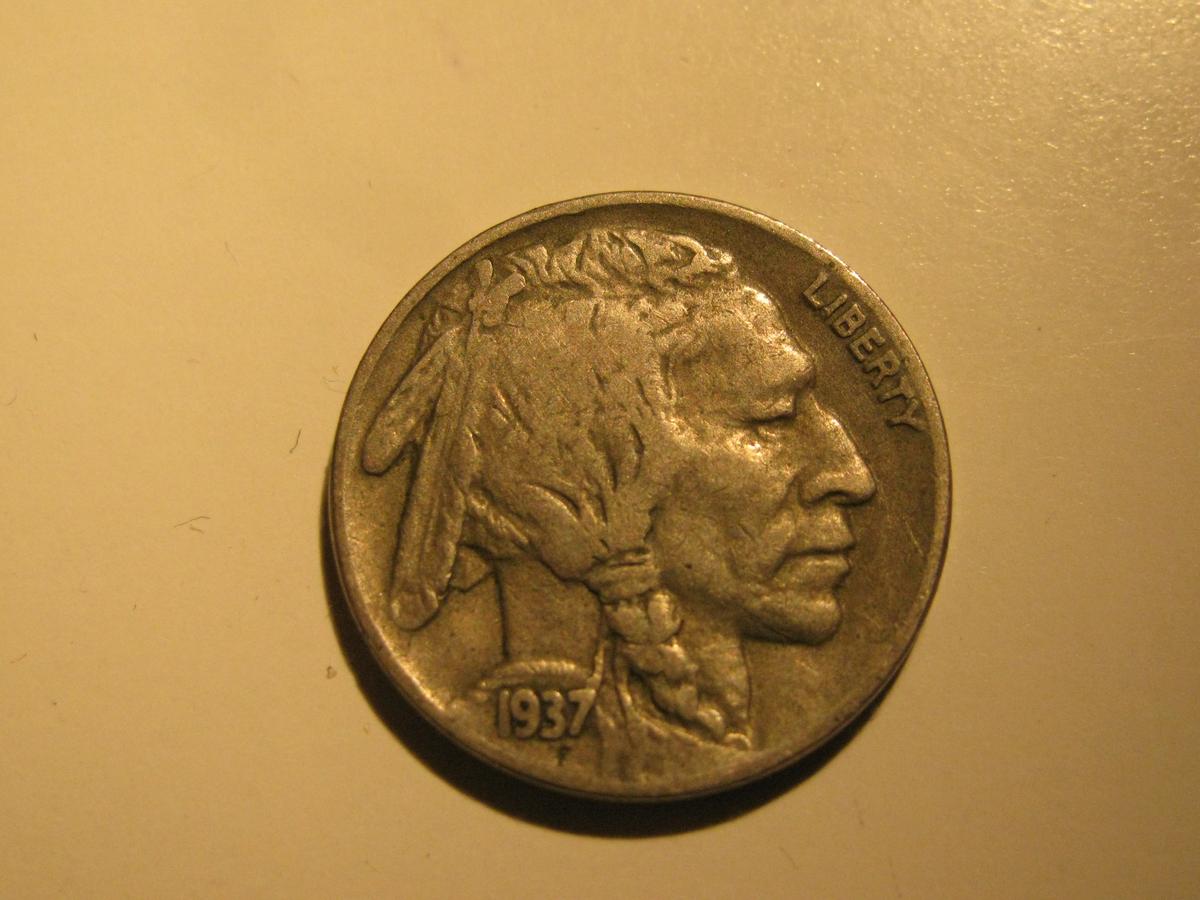 US Coins: 1x1937-D Buffalo Nickel