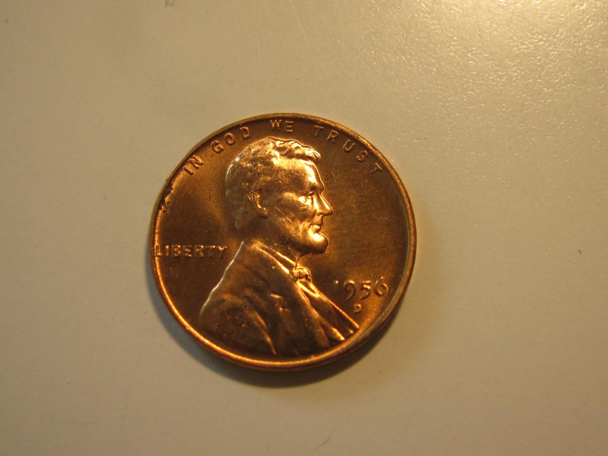 US Coins: 1xBU/Clean 1956-D Wheat penny