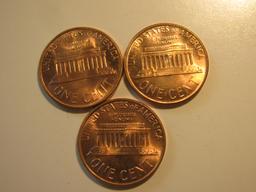 US Coins: 3xBU/Clean 1968-S pennies