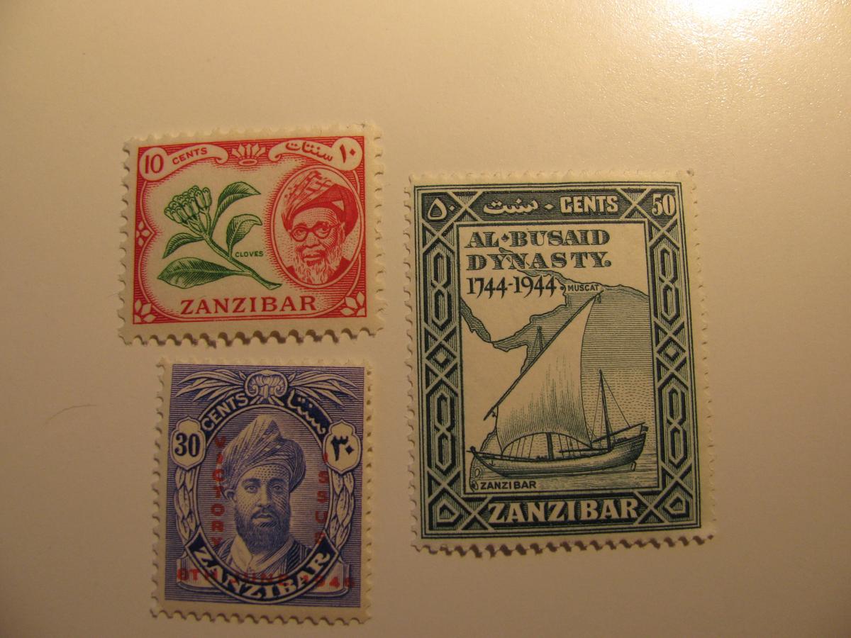 3 Zanzibar Unused  Stamp(s)