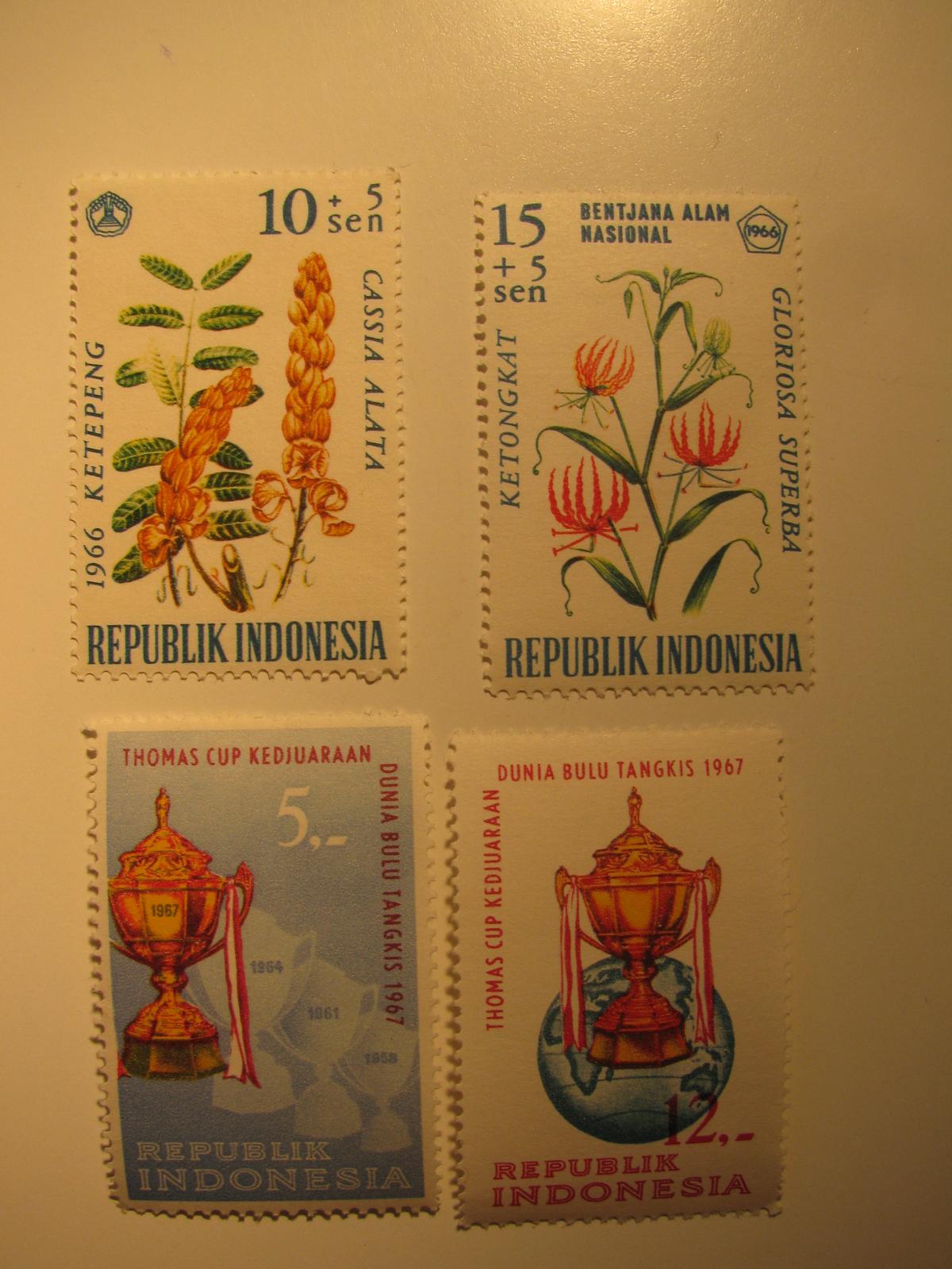4 Indonesia Unused  Stamp(s)