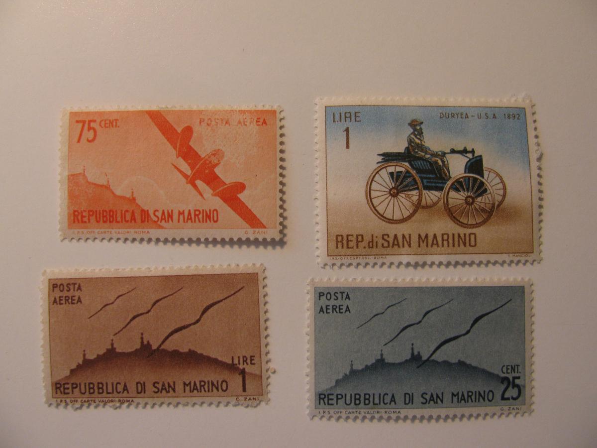 4 San Marino Unused  Stamp(s)