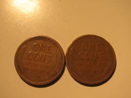 US Coins: 2x1921 Wheat Pennies