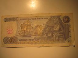 Foreign Currency: 1978 Greece 50 Drachmas