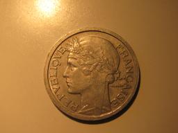 Foreign Coins: WWII 1945 France 2 Franc