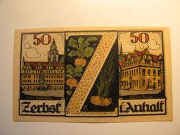 Foreign Currency: 1921 Germany 50 Pfennig Notgeld (UNC)