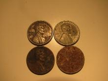 US Coins 4x 194 Steel pennies