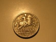 1941 (WWII) Spain 10 Centimos