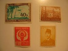 4 Indonesia Unused  Stamp(s)