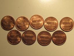 US Coins: 9xBU/Clean 1979-D pennies