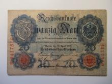 1910 Germany 20 Mark